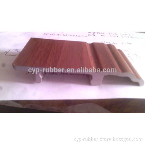 Smoothness Flooring Accessories Surface Wooden Veneered PVC Baseboard